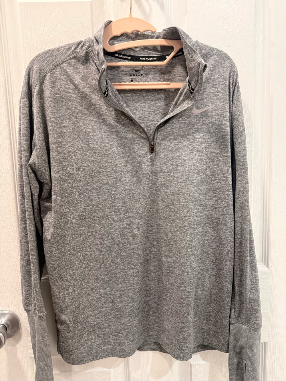Nike Men's Heather Gray Half-Zip Dri-FIT Pullover